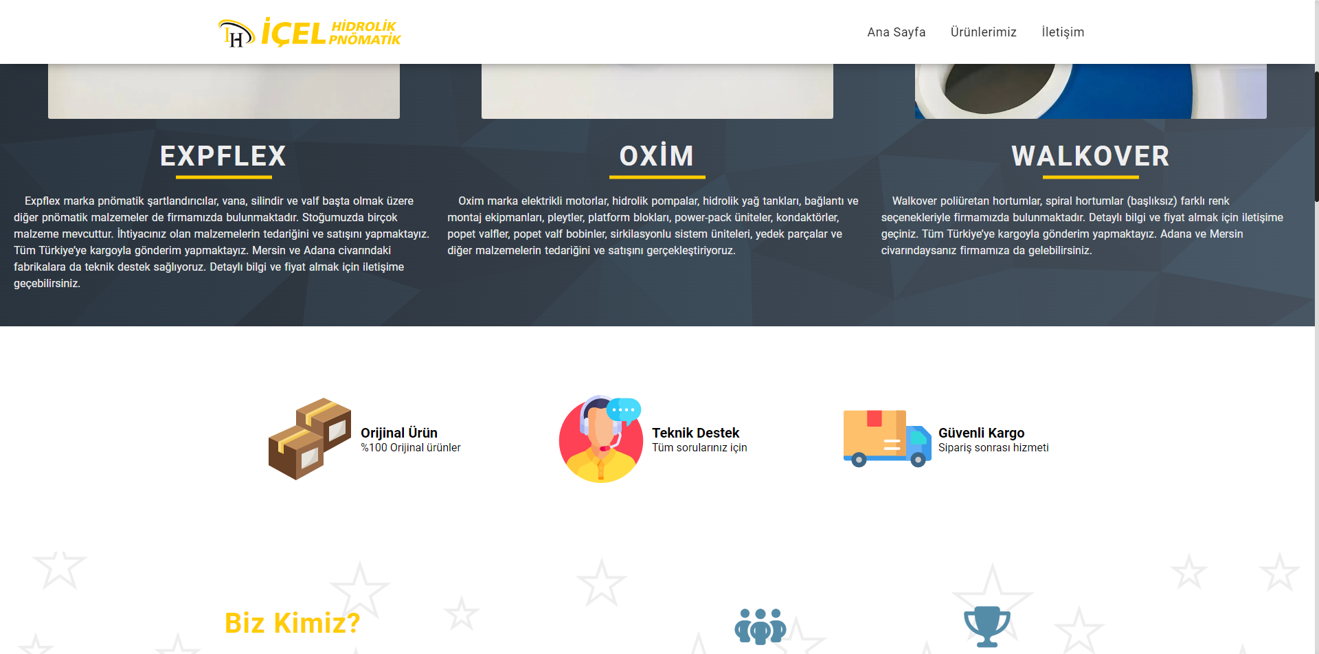 İçel Hidrolik & Pnömatik Corporate Website